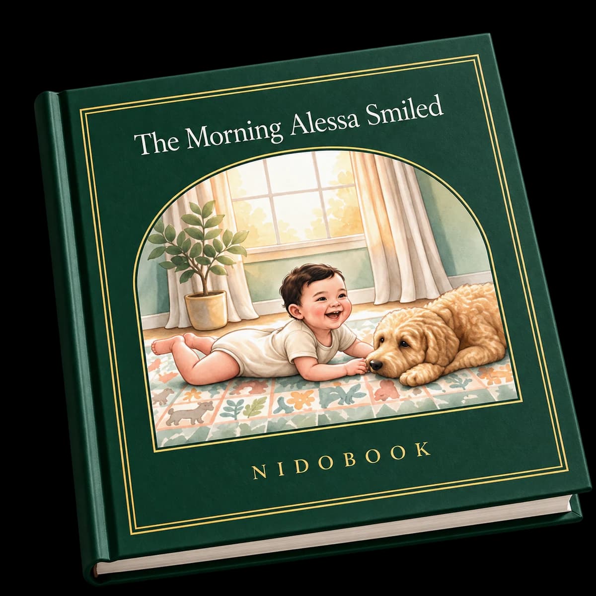 The finished green hardcover keepsake
